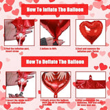 Valentines Day Decorations with I Love You and Red Heart Foil