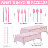 Xigejob Ballerina Birthday Party Decorations Tableware, Ballerina