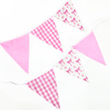 32Ft Coquette Bow Party Decorations Hot Pink Bow Pennant Banner Fabric