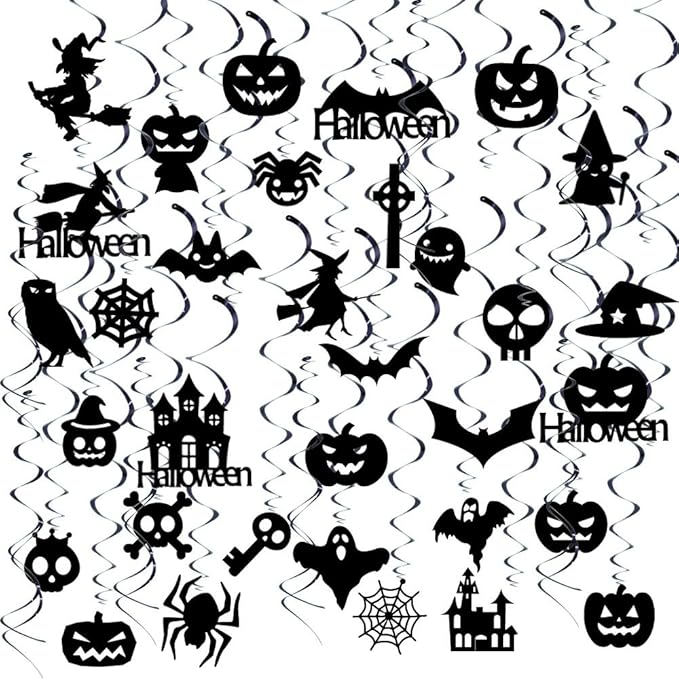 39 Pcs Halloween Hanging Swirls for Halloween Party Supplies