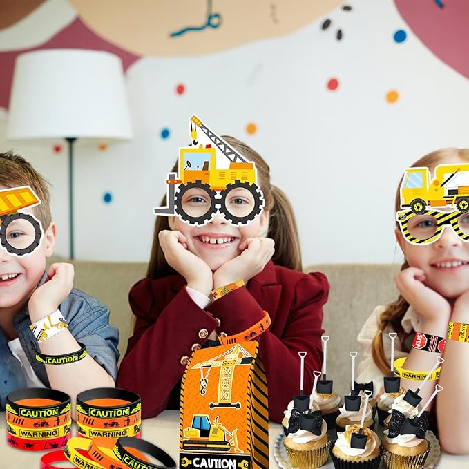 Construction Party Favors Supplies Including Paper Glasses Gift Bag
