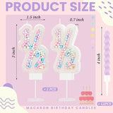 MTLEE Number 1/2 Birthday Candle with 12 Pcs Spiral Candles for Girls