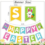 Easter Party Decorations 16Pcs Happy Easter Banner and Large Easter