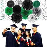 Black Green Silver Football Party Decorations 33pcs Banner Soccer