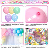 Pastel Unicorn Balloons Garland Arch Kit with Large Self designed