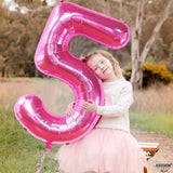 KatchOn, Giant Hot Pink 5 Balloon Number - 40 Inch | 5th Birthday