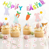 Easter Party Decorations Glitter Bunny Hoppy Easter Banner Spring