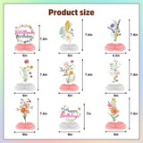 Rngmsi Flower Birthday Table Decorations - 9PCS Wildflower Spring