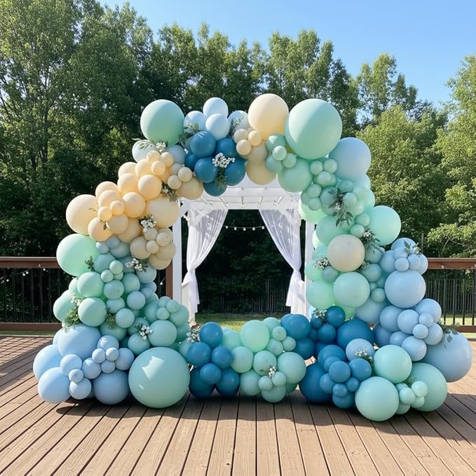 163Pcs Under The Sea Balloon Garland Arch Kit Ocean Theme Party