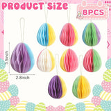 16 Pcs Easter Decorations Eggs Hanging Ornaments Paper