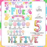 Hi Five Birthday Party Decorations for Girls, 5th Birthday Decorations