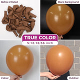 Bezente Brown Balloons Latex Party Balloons - 100 Pack 12 inch Round