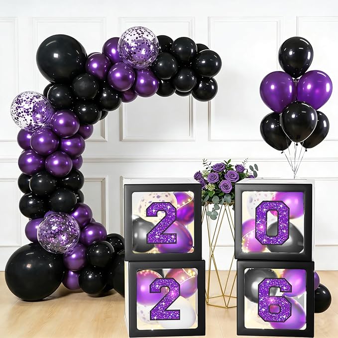 Graduation Decorations 2026 - Purple Graduation Decorations - Set of
