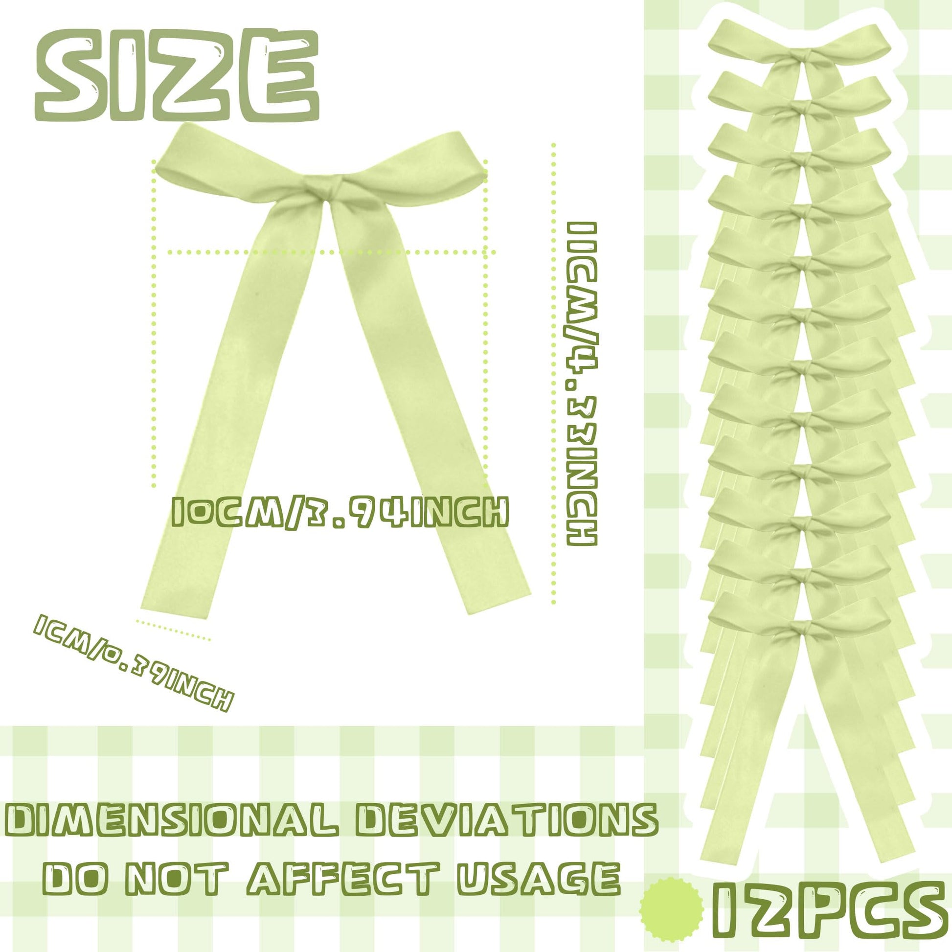 12 PCS Green Bow Cake Topper Coquette Ribbons Bows Cake for Decorating