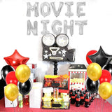 Movie Night Decorations Popcorn Star Foil Balloons for Birthday