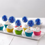 Gyufise 30Pcs Foil Firework Cupcake Toppers Sparkle Tinsel Cake #22
