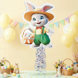Easter Bunny Piñata Green Rabbit Piñata with Blindfold and Stick