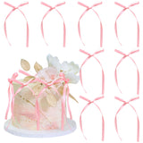 Gyufise 30Pcs Bowknot Cake Toppers Bow Cake Decorations Picks Baby