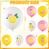 Aoriher 63 Pcs Lemon Balloons Lemonade Party Decorations Yellow Pink