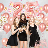 25th Happy Birthday Party Decorations Rose Gold Birthday Decorations