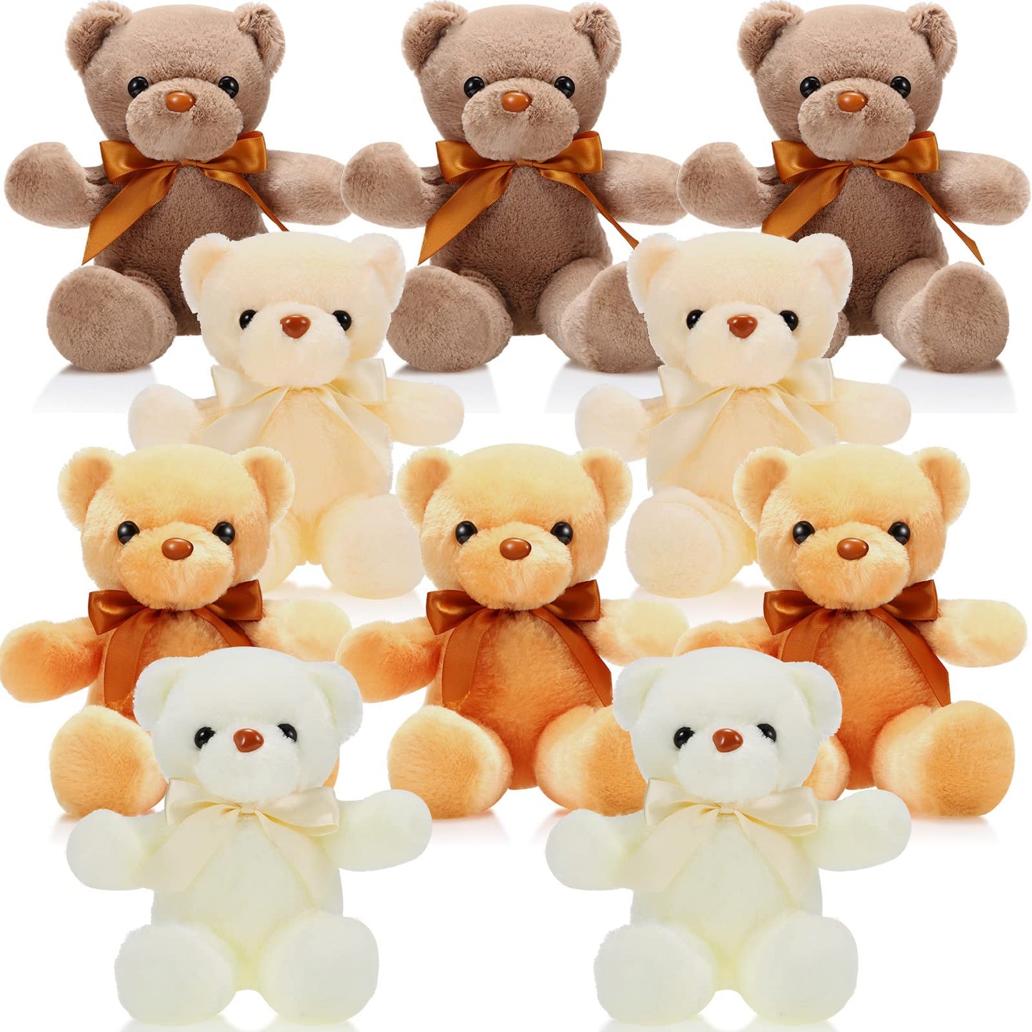 Skylety 10 Pcs 12 Inch Bears Bulk Stuffed Animals Soft Gift Plush