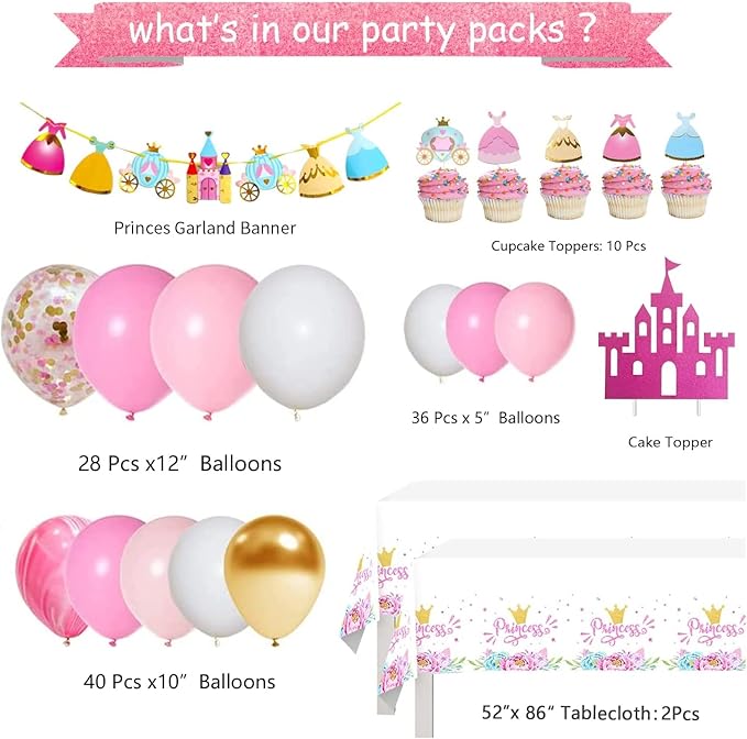 Princess Party Decorations Princess Birthday Decorations Include
