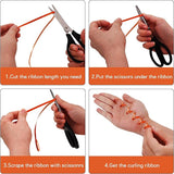 BEISHIDA 500 Yards Orange Ribbon Crimped Curling, Balloon String