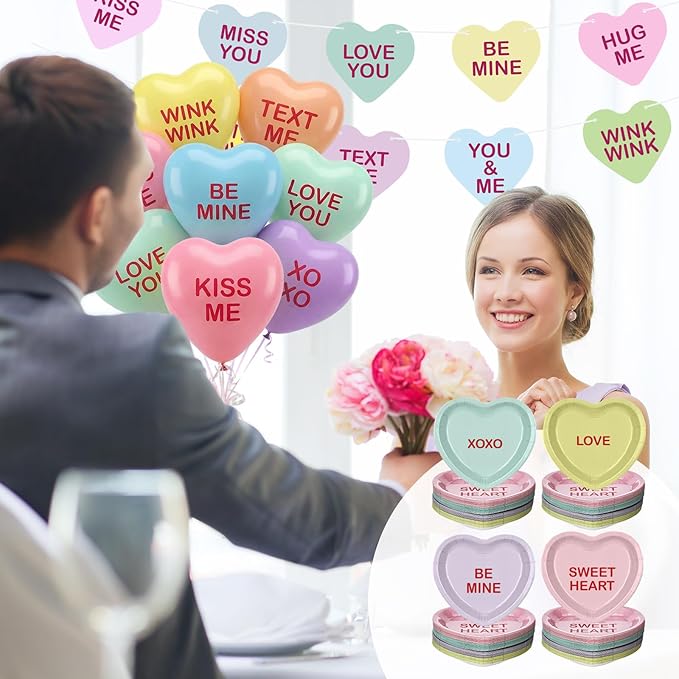 362 Pcs Conversation Heart Party Decor Valentine's Day Party