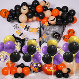Halloween Decorations Balloon Stand with Purple Black and Gold