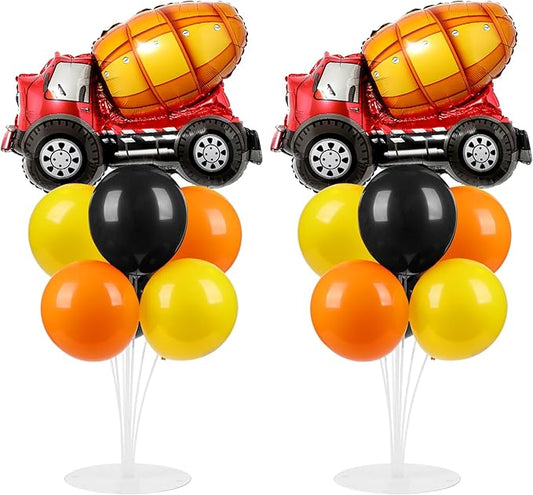 Construction Party Balloons Stand Kit 2 Sets with 2 Construction