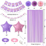 Purple Pink Birthday Decorations Princess Party Decorations for