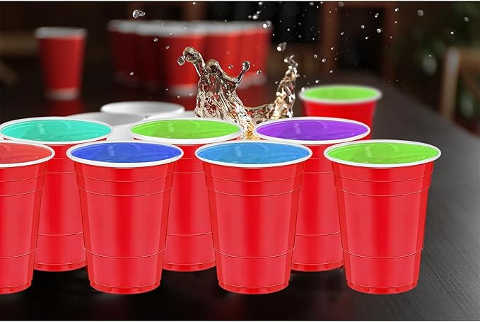 120 pcs 12 oz red plastic cups Christmas plasitc cups red Party Cups