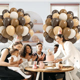 60pcs Brown Balloons 12inch with Dark Brown Coffee Nude Sand White