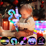 Light Up Glow Sticks Fidget Pop Tubes, 24 Pack Glow in The Dark Party