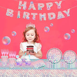 122 Pcs Mermaid Birthday Party Decorations Supplies Includes Plates