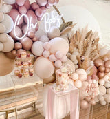 Boho Balloons Garland Arch Kit Double Stuffed Dusty Rose Pink Rose