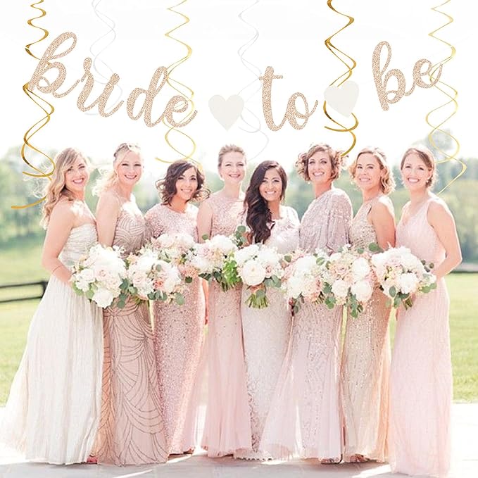 Champagne Gold Beige Fall Boho Bachelorette Party Decorations 21pcs