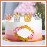 24 Pcs Crown Cake Topper Mini Baby Crown Tiny Queen Small Alloy Multi 