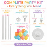 Tosuced Balloon Column Stand Kit,2 Sets of Assorted Rainbow Balloon