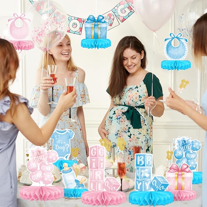 Gender Reveal Decoration Set Includes Baby Reveal Table Decorations