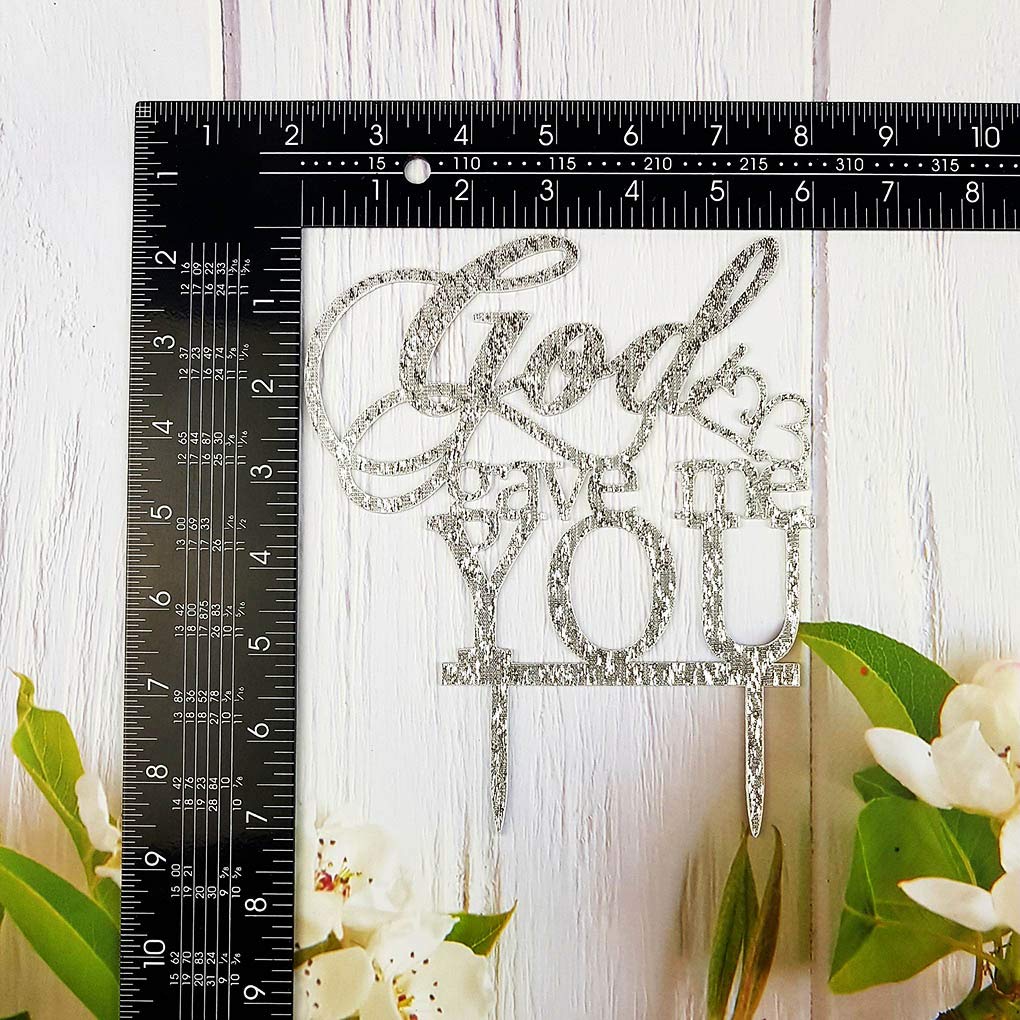 God Gave Me You Wedding Cake Topper for Wedding/Engagement/Marria Silv