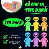 120 Pcs Colorful Mini Alien Figures Bulk Glow in The Dark