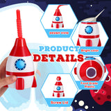 Space Cups Bulk Plastic Rocket Shape Cups Rocket Bottles with
