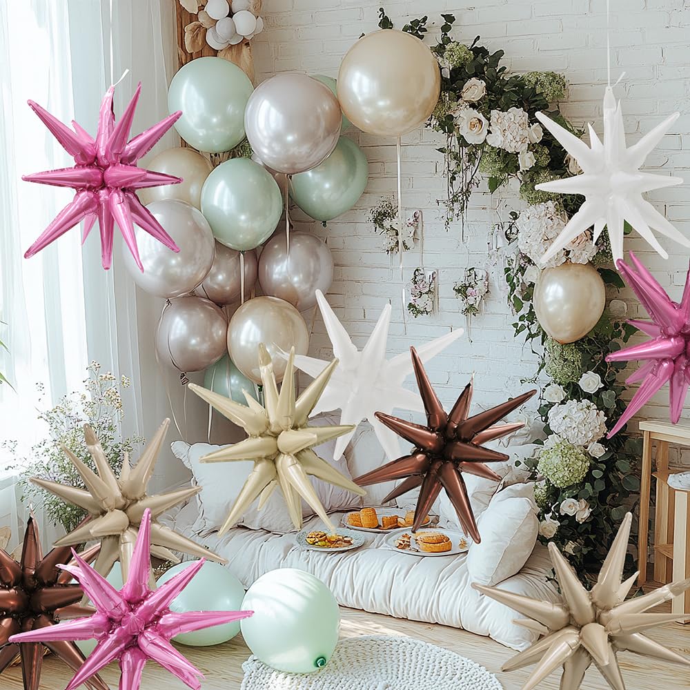 22''4D One-Piece 14-Pointed Star Explosion Balloon Spike Star