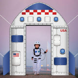 Outer Space Door Cover Galaxy Alien Theme Door Decoration Outer Space