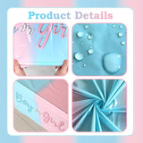 3PCS Plastic Gender Reveal Tablecloths Gender Reveal Party Supplies