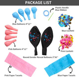 Gender Reveal Balloon Kit 2pcs 36 Jumbo Black Baby Boy or Girl