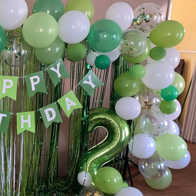40'' Green Number 7 Balloons, Giant Self Inflating Foil Number