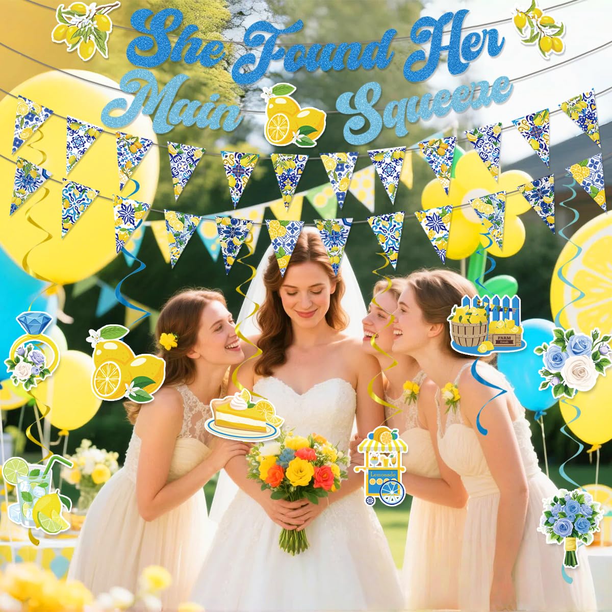 Lemon Bridal Shower Decorations Include She Found Her Main Squeeze