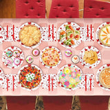 112 PCS Valentines Day Plates and Napkins Party Decorations Red